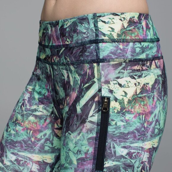 Lululemon Leggings 8 Inspire Tight Iridescent Pants Womens Blue Running Pants - Picture 4 of 16